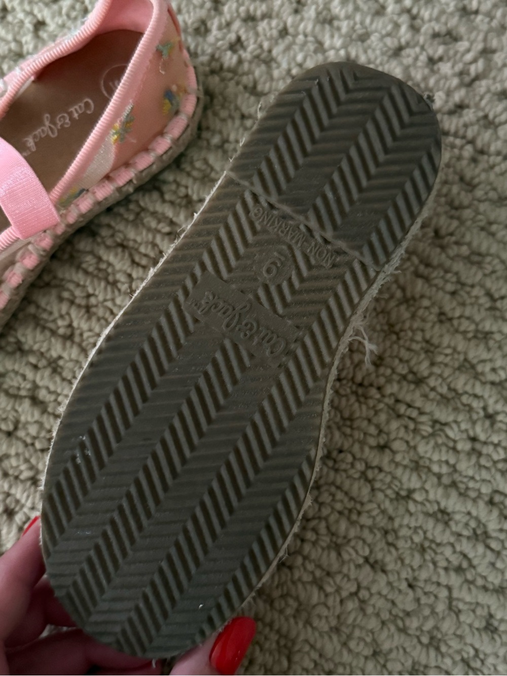 Cat & Jack Pink Floral Mary Jane Espadrilles - Picture 3 of 5